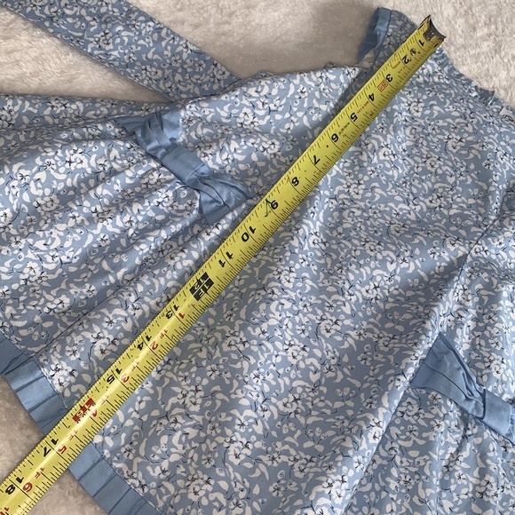 Polly Flinders Blue Floral Dress 18M Ties - Picture 9 of 13